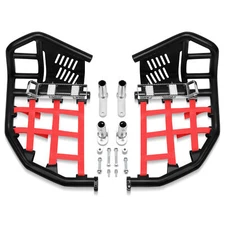 Fits YFZ 450R 450X YFZ450R Nerf Bars Pro Peg Black Bar With Red Nets