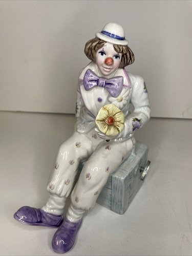 SCHMID SIGNED PORCELAIN LIMITED EDIT. MUSICAL BOX CLOWN FIGURIN RARE - Picture 2 of 10