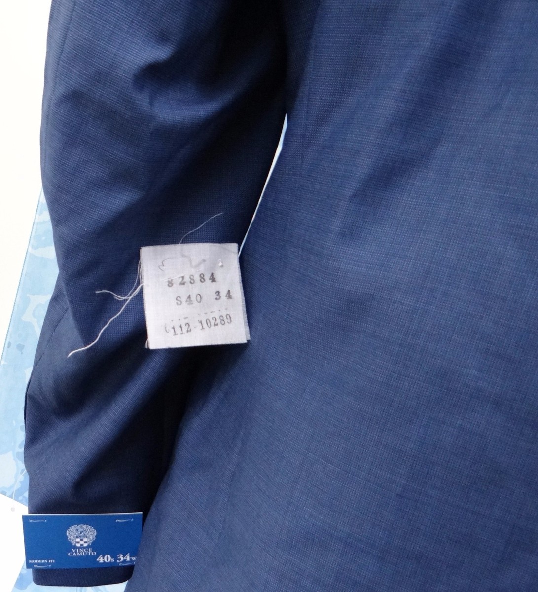 NWT Vince Camuto Men's Medium Blue Solid Suit Blazer & pant set