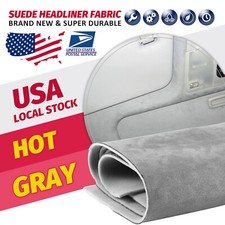 Headliner Fabric with Foam Backing for Car Ceiling Fabric Repair 79"X59" Gray