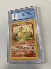 Pokemon TCG Charmander 46/102 Base Set Graded Pokemon Card CGC 8 Mint WOTC 1999
