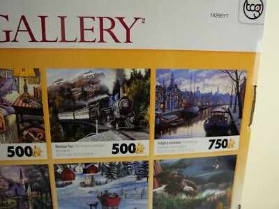 10 Deluxe Jigsaw Puzzle Set Sure-Lox Art Gallery 5600 Total