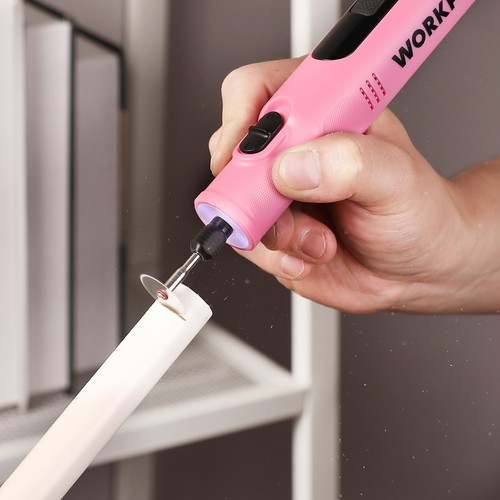 Herramienta Rotativa Inalámbrica, Kit de Herramientas Rotativas 8V con 117 Accesorios-Rosa 6 Velocidades Variables - Imagen 10 de 10