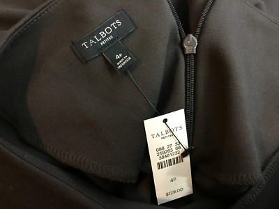 New Talbots Brown Peplum Ponte Sheath dress S 4 P Dress Career