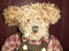 Russ Teddy Bear Plush Fitzsimmons Brown Plaid Stuffed Animal Avon Collection 15"