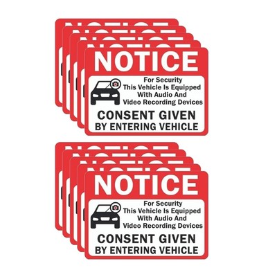 10 Pack Adhesive Stickers Double Side Sticker UV Protected Vinyls Decal Sticker