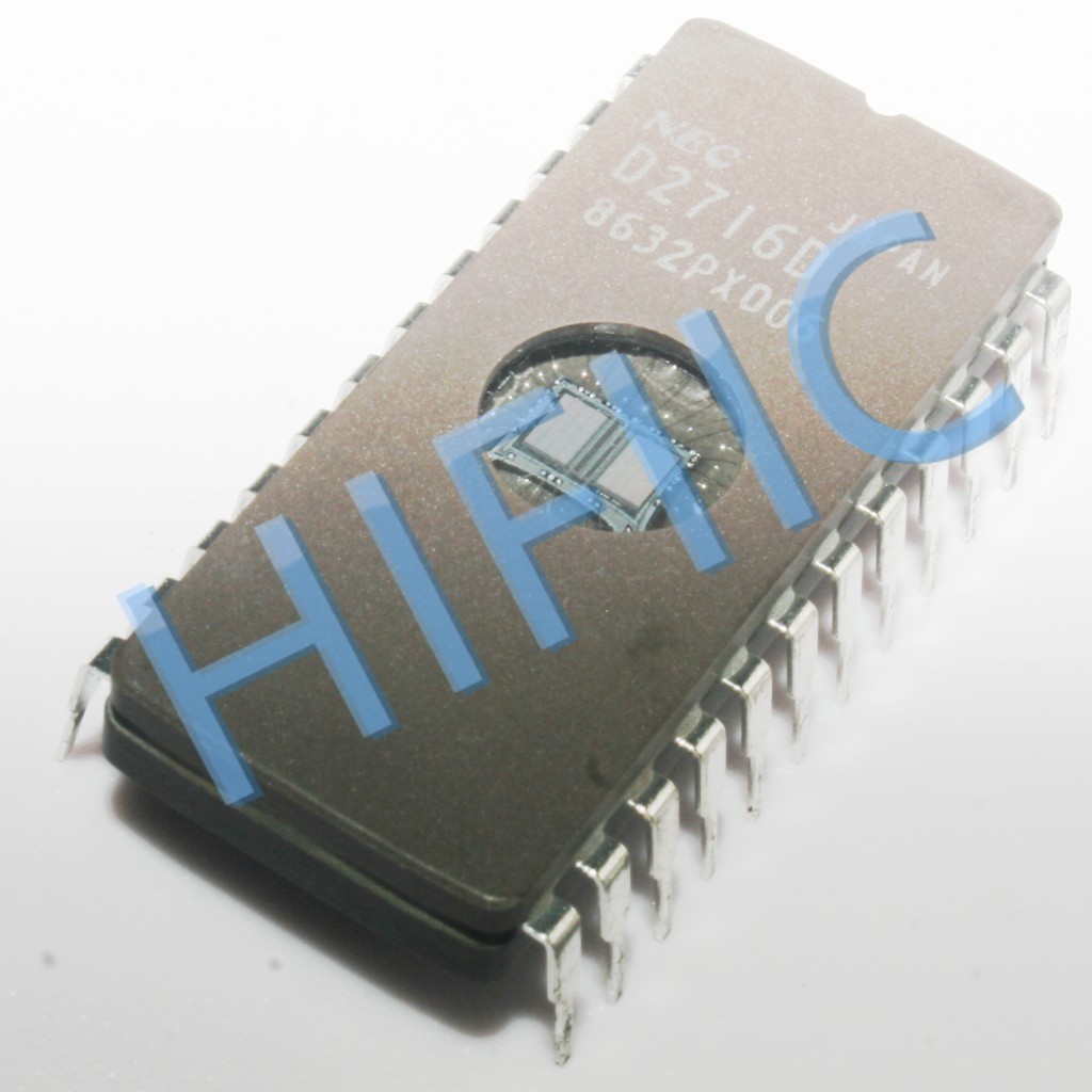 Lot De 5 Mémoires EPROM UV NEC D2716D 16Kbit En Boîtier CDIP24 - Occasion Testées Fonctionnelles