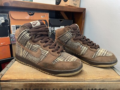 Nike Dunk High Pro SB Tweed Baroque Brown Men's Sz 8.5 US 305050