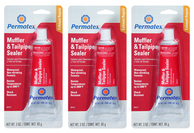 Permatex New 80335 Muffler and Tailpipe Sealer, 3 oz., Made in USA (Pack of 3)