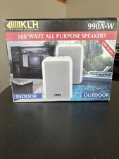 KLH 990A-W 100Watt 8 Ohm All Purpose Speakers Antique White Indoor Outdoor,