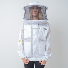 OZ ARMOUR 3 Layer Mesh Ventilated Beekeeping Jacket with Hat bee veil
