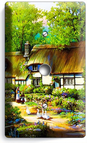 ALTES EUROPÄISCHES LANDDORF HÜTTENHAUS LICHTSCHALTER AUSLASS WANDPLATTEN DEKOR - Bild 16 von 33