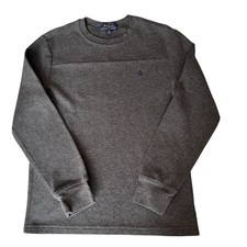 Polo Ralph Lauren Waffle Knit Pullover Long Sleeve Shirt Boys L 14-16 Gray