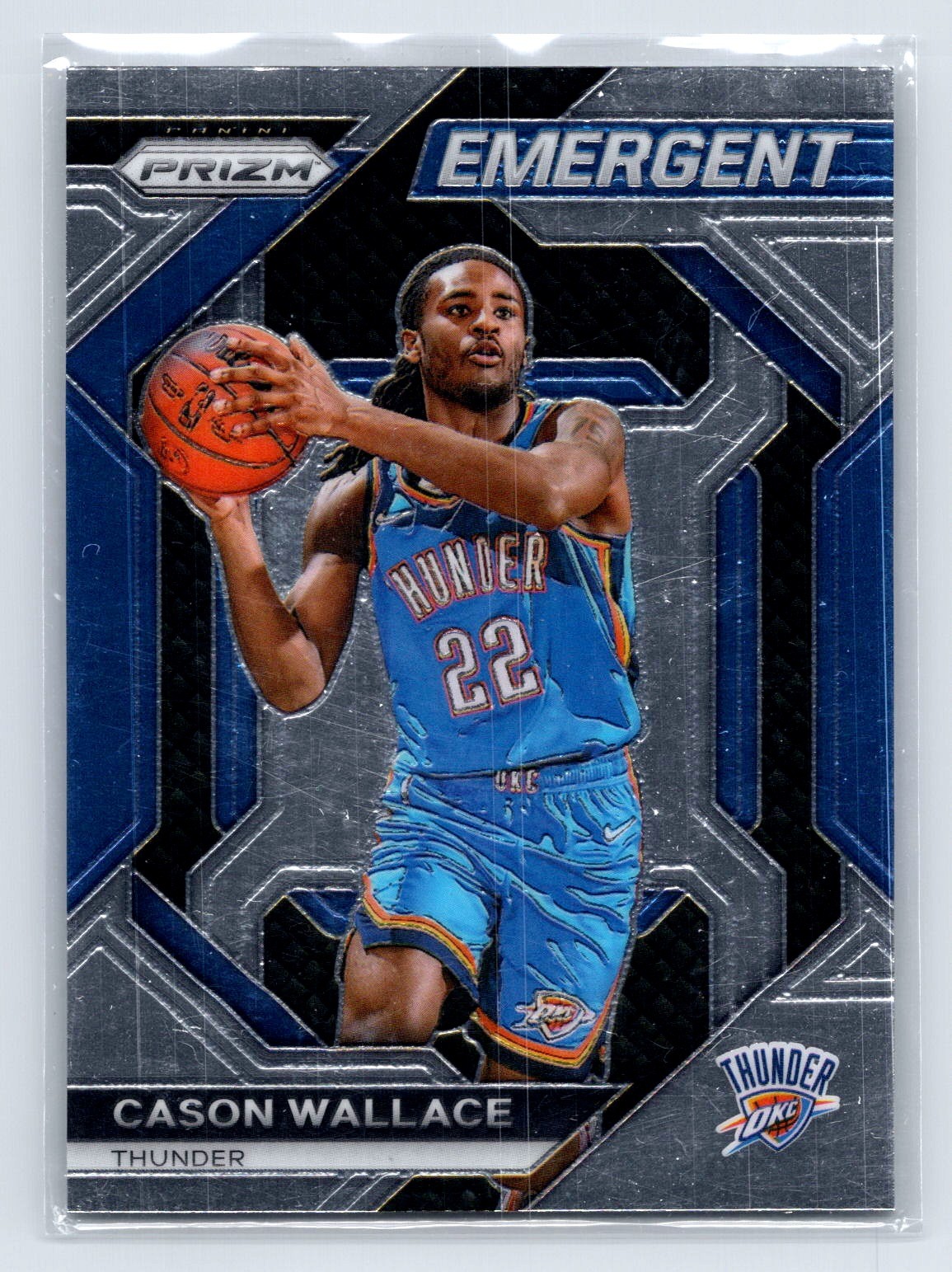 2023-24 Panini Prizm #29 Cason Wallace Emergent Oklahoma City Thunder Rookie