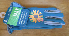 Midwest Fabric Poly/Spandex Blend Gardening Landscaping Gloves w/Flower small