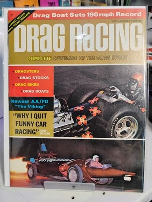 July 1968 Vintage Drag Racing Magazine Bagged And Boarded Nice!