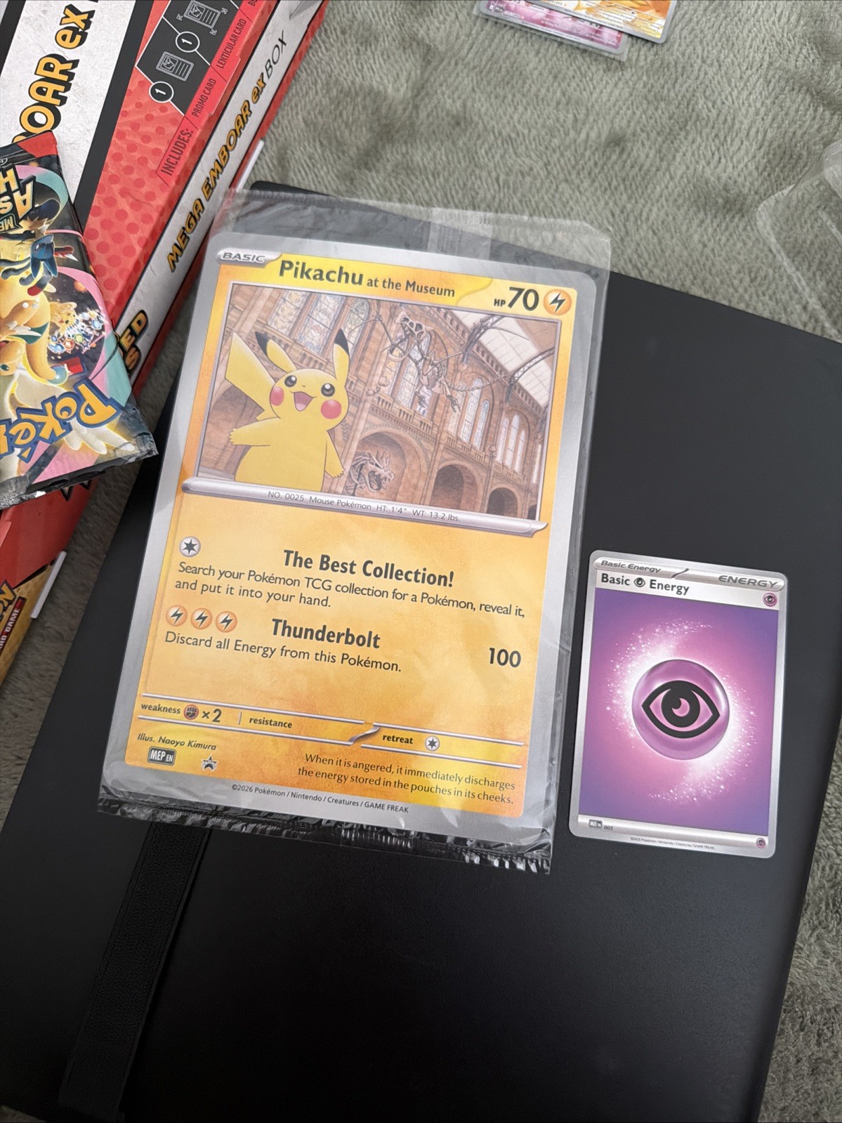 Pokémon TCG Pikachu at the museum promo card
