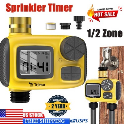 Sprinkler Timer Brass Swivel Water Timer for Garden Hose 1/2 Zone Programmable，o