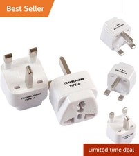 2 Pack UK Travel Adapter - Type G Plug for Effortless International Connectivity