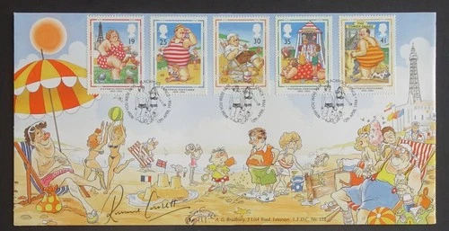 1994 The British Seaside Bradbury FDC Signed Ronnie Corbett