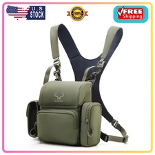 Binocular Harness Chest Pack with Rangefinder Pocket for Hunting and Hiking