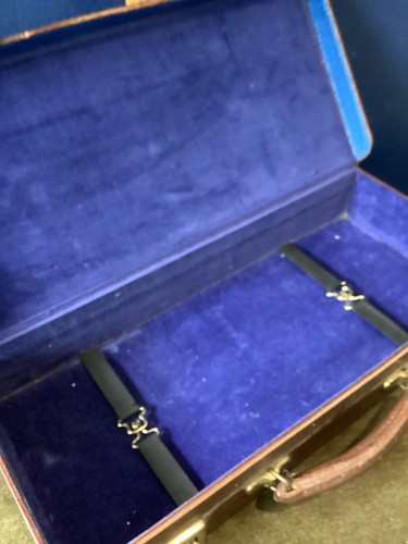 Vintage Small Brown Leather Suit Case, Masonic Regalia Case Freemason 1 Of 3 - Picture 13 of 22
