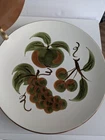 Stangl Orchard Song Dinner Plates 10” Red Clay With Fruit Green Brown