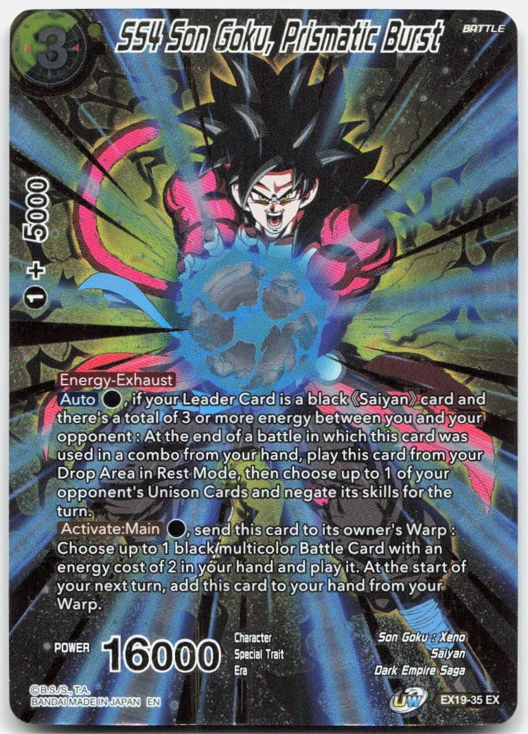 SS4 Son Goku, Prismatic Burst EX19-35 Special Anniversary Set 2021