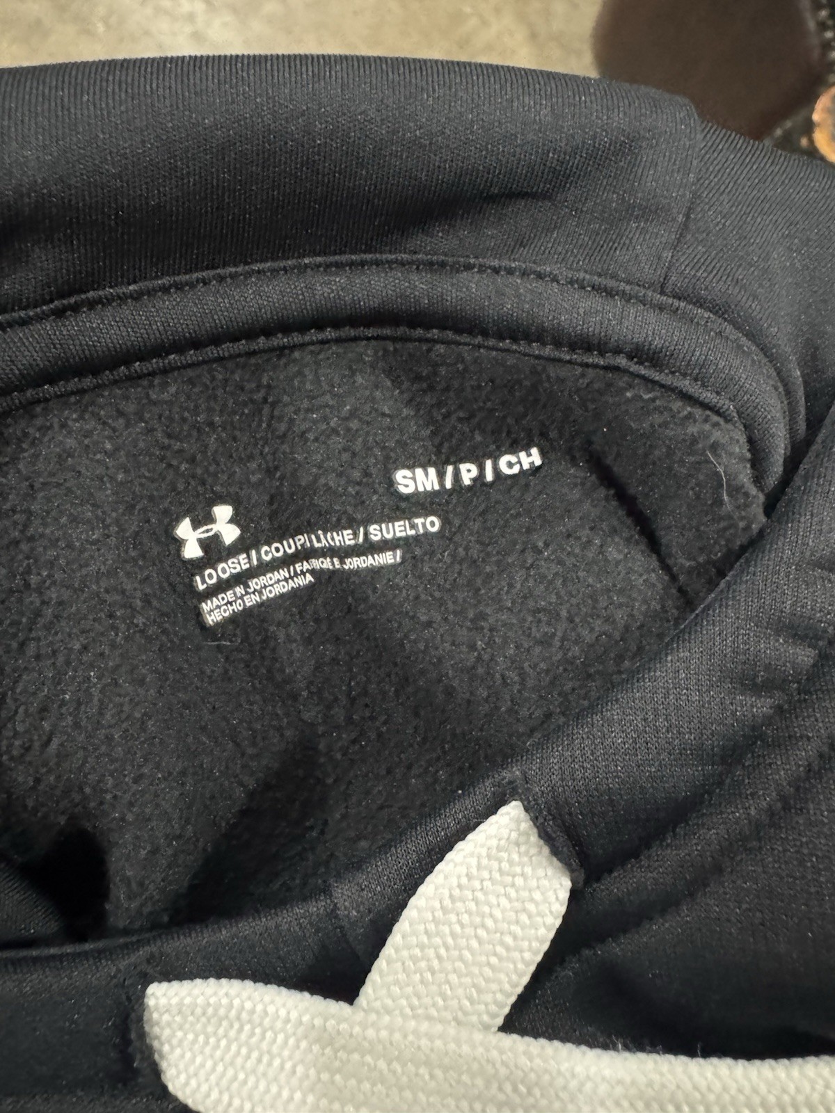 Under Armour Floral Logo Fleece Hoodie Sweatshirt In Black Size Small thumbnail 6