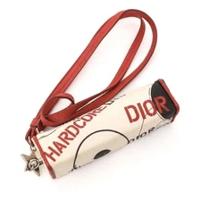 Christian Dior Vintage Hardcore Lipstick Case Mini Pouch Bag Star White Red