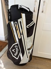 Callaway Golf Cart Bag 14-Way Chev 14 Dry With Rain Cover White / Black / Yellow