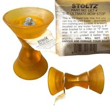NWT STOLTZ Marine Hourglass Bow Stop Trailer Assembly Amber Size 4" Non Marking
