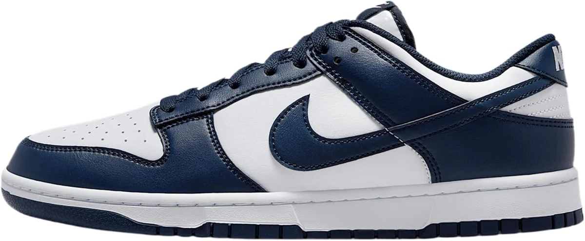 Nike Dunk Low White Midnight Navy | eBay
