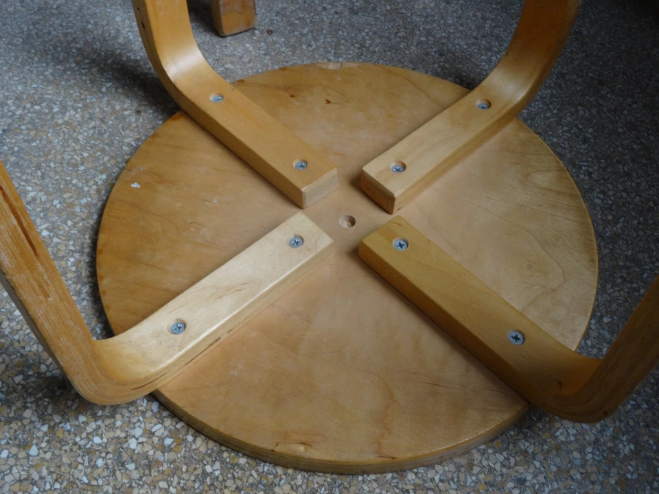 Hocker Design stapelbar Birke Schichtholz Vierbein 450mm/350mm - Bild 4 von 4