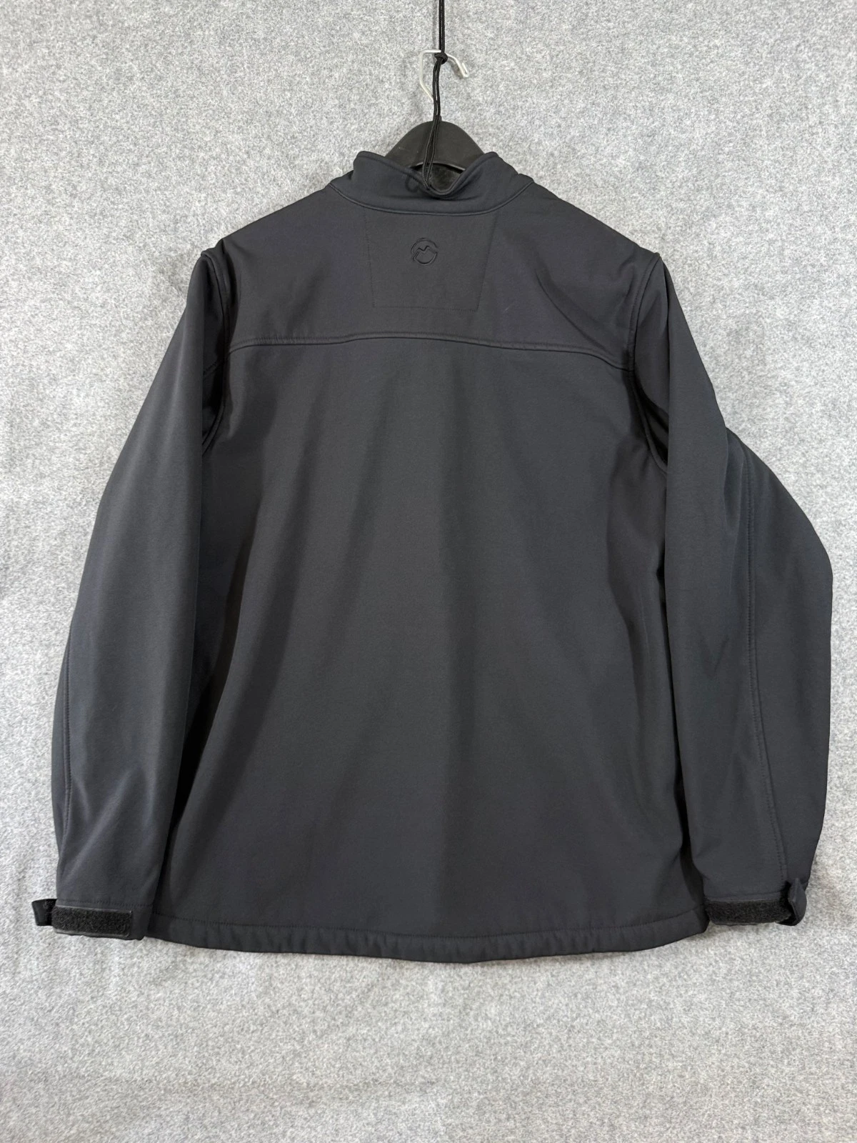Magellan Softshell Jacket Mens M Black Fleece Lined Classic Fit Full Zip Stretch image 9