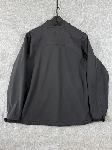 Magellan Softshell Jacket Mens M Black Fleece Lined Classic Fit Full Zip Stretch image 9
