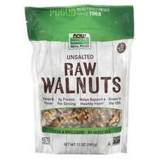 Now Foods Raw Walnuts Unsalted 12 oz 340 g Kosher, Non-GMO, Raw, Vegan,