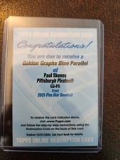 2025 Topps Five Star Paul Skenes Golden Graphs Blue Parallel Auto /20 pirates AU