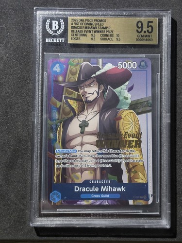 Dracule Mihawk (OP11 Release Event Winner) graded BGS 9.5 for sale on eBay