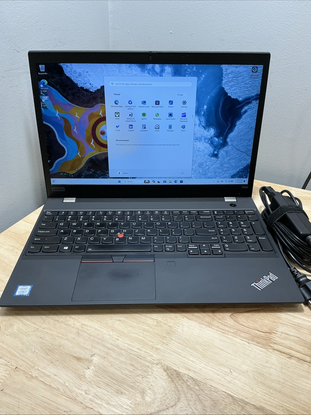 Lenovo ThinkPad P53s, 15.6-Inch Laptop, with Intel Core i7 8th Gen, 256 GB SSD (Solid State Drive), Windows 11 Pro