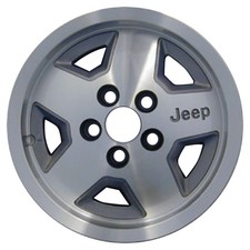 01512 Used 15x7 Alloy Wheel Rim Gray Sparkle Silver Painted And Machined