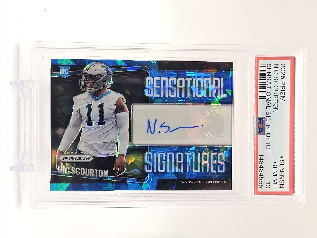 Nic Scourton Panini Prizm Sensational Signatures #SENNSN Blue Ice