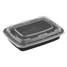 ProTakeOut, 16 oz Shallow Microwaveable Food Containers with Lids   150 Sets