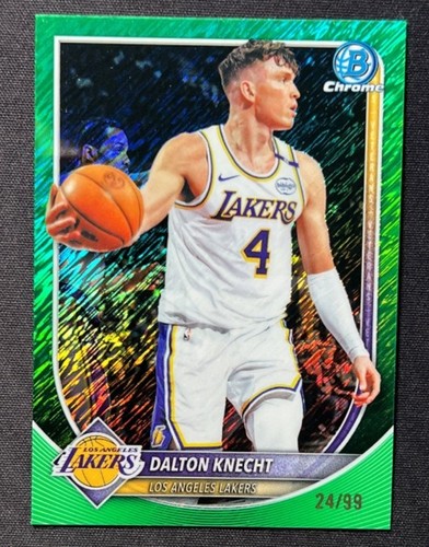 Dalton Knecht 2025-26 Topps Bowman Chrome Green Shimmer Base /99 #BCV-194
