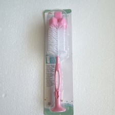 Baby King Pink Bottle Brush with Stand, Sponge, Bristles, Nylon Head
