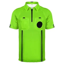 ** NEW Men's Shirt | Neon Green Soccer Referee Jersey | Official Pro | XXL | 2XL