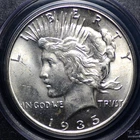 1935 S PEACE DOLLAR PCGS MS 64 VERY SMOOTH AND VERY WELL STRUCK WITH NICE WHITE