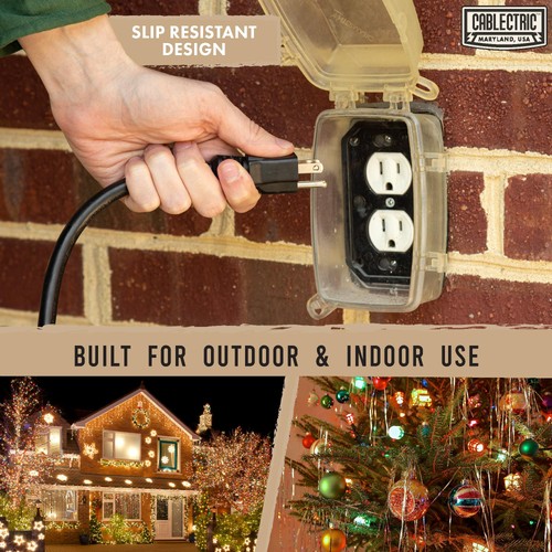 50FT Outdoor Extension Cord with Power Block - 16/3 Black SJTW - Cable with 3... - Picture 4 of 6