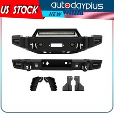 Front Rear Bumper With Led Lightsd-ring For 2011-2014 Chevy Silverado 2500 3500