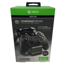 PowerA XBOX Black Charging Dock Station With 2 Batteries Complete Dual Set